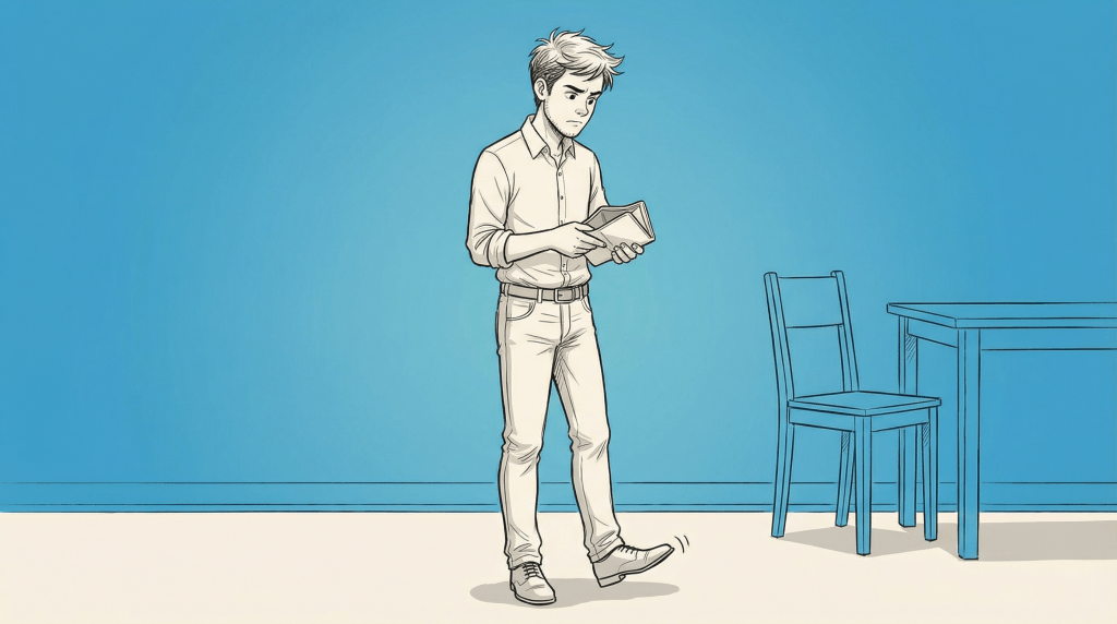 A person reviewing an unpaid wages demand letter at a desk, preparing to assert their wage dispute rights.